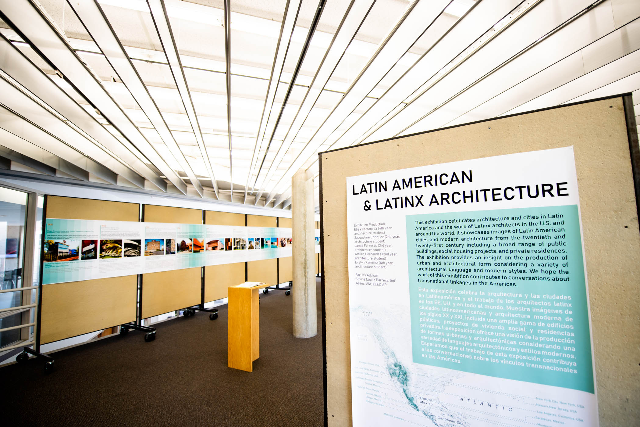 The MSU College of Architecture, Art and Design throughout the month hosts the Latin American and Latinx Architecture Exhibition, showcasing images of Latin American cities and modern architecture from the 20th and 21st centuries. In McNeel Gallery at Giles Hall, the show’s goal is to open conversations about transnational linkages in the Americas