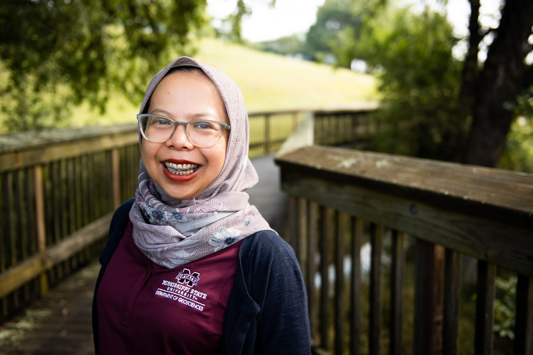 Fikriyah Winata, pictured outside on the MSU campus