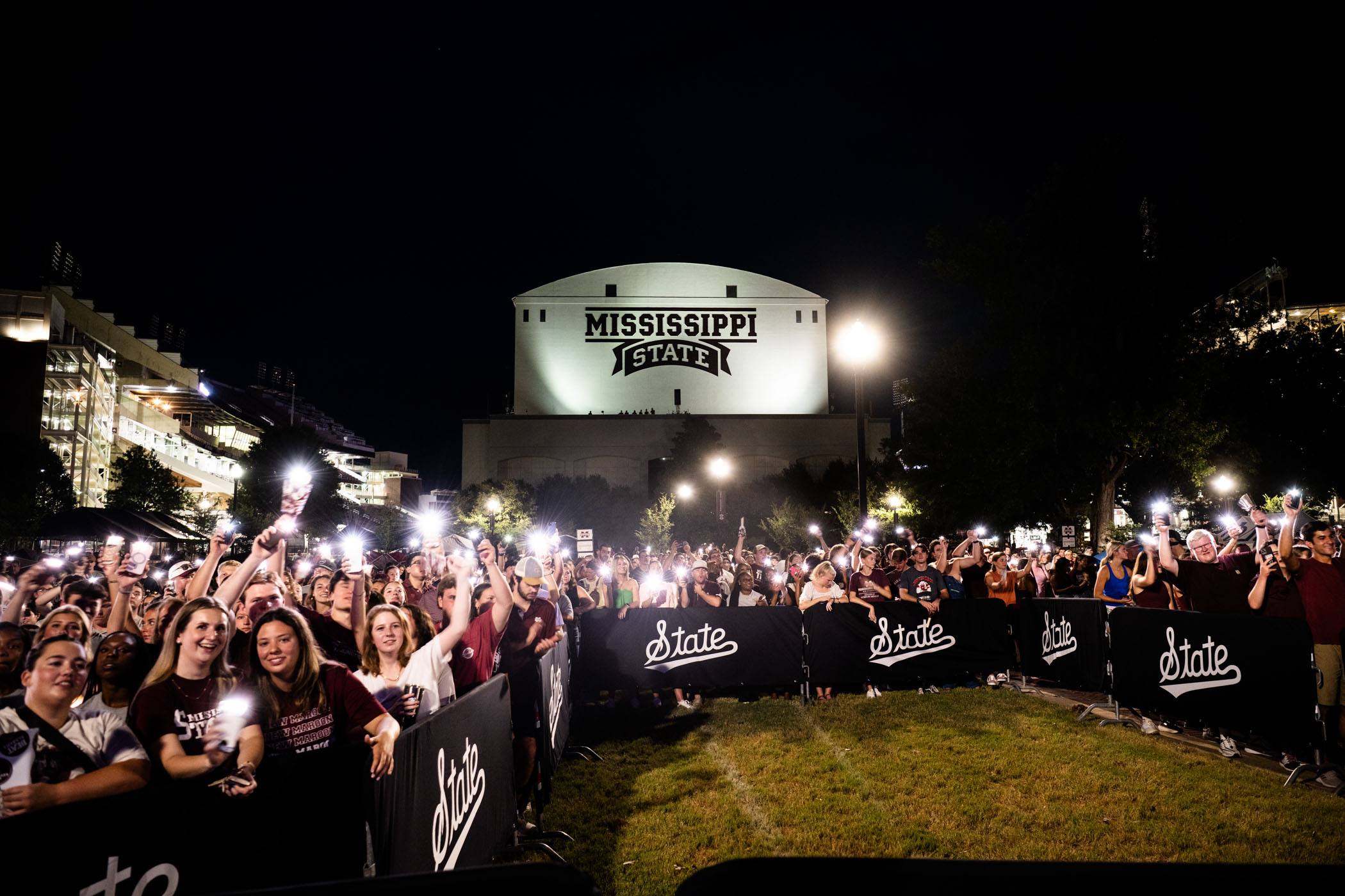 Fans gathered in the Junction, ready to make some noise for the annual event Cowbell Yell.