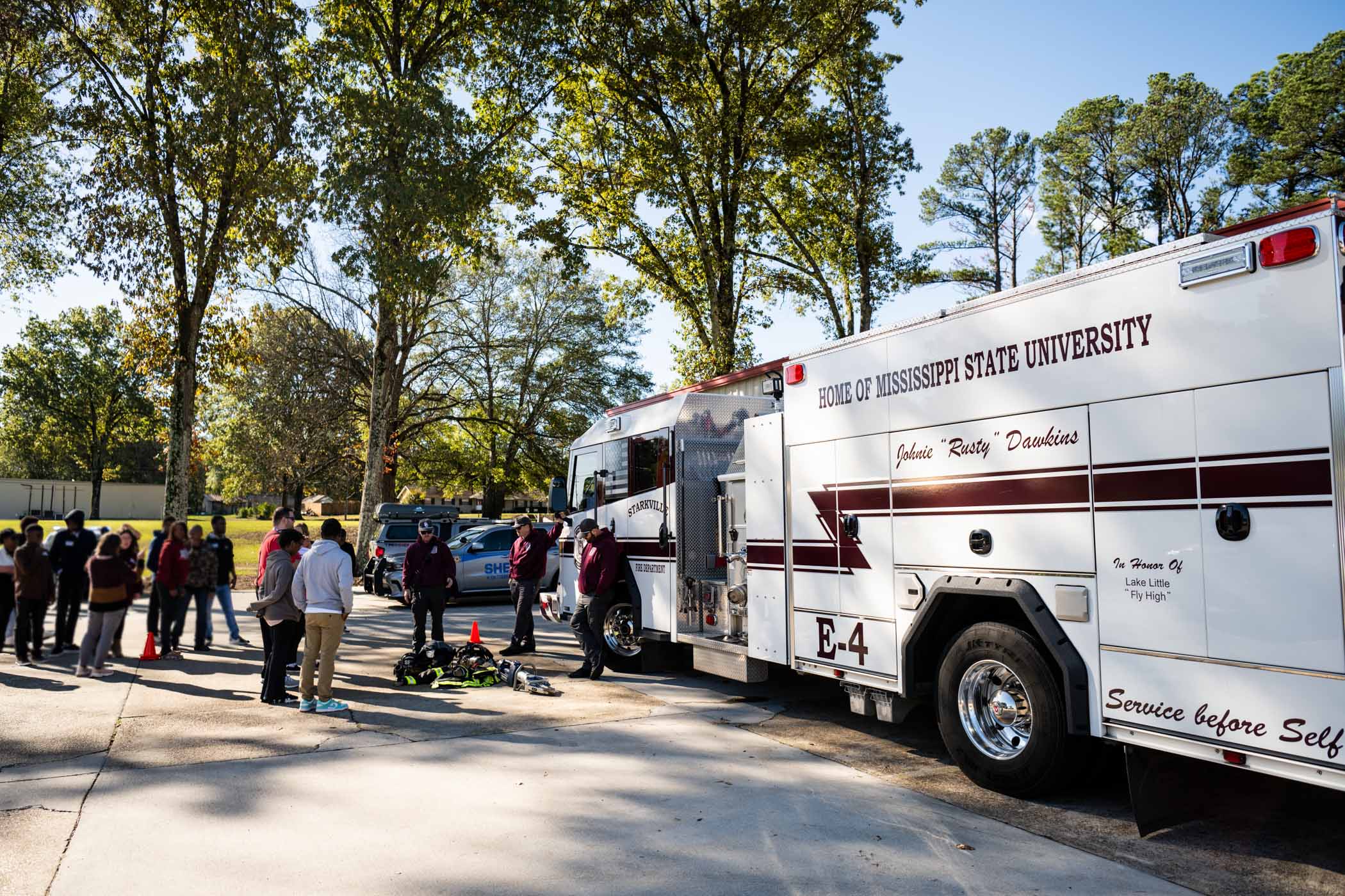 Starkville Fire Department shares more information about their vital role in the community while inspiring future firefighters as part of T.K. Martin Center for Technology and Disability&#039;s Job Extravaganza, a hands-on career exploration fair for local high-school aged students with disabilities. The event, hosted at Skate Odyssey, grants local Starkville businesses the opportunity to promote technical and practical skills used in the workplace through interactive activities.