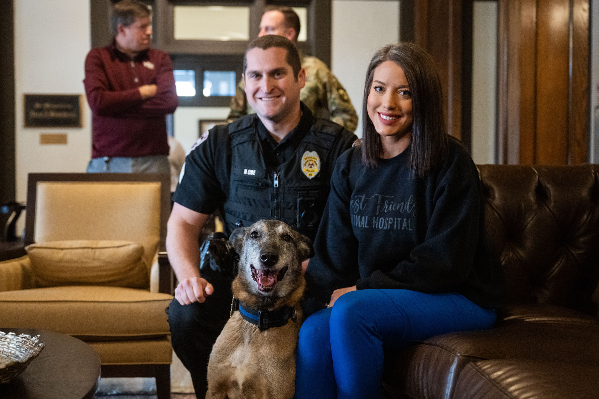 K-9 Bessi and MSUPD handler Coe