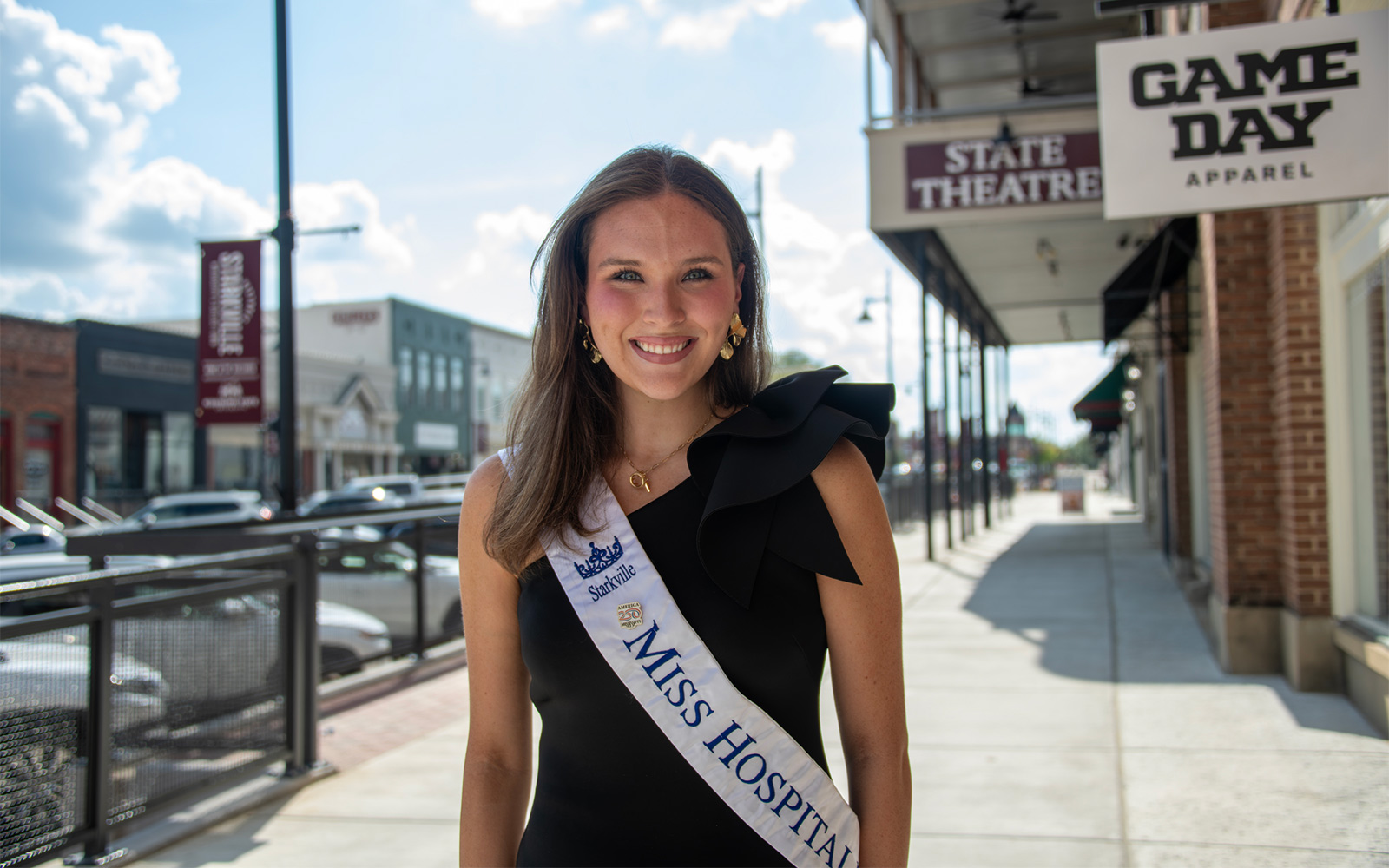 Presley Bassett stands in Downtown Starkville