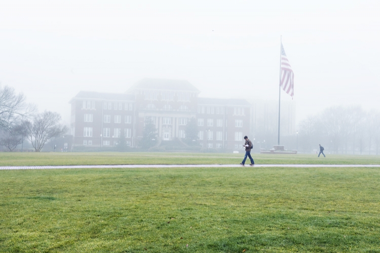 Drill Field Foggy Morning