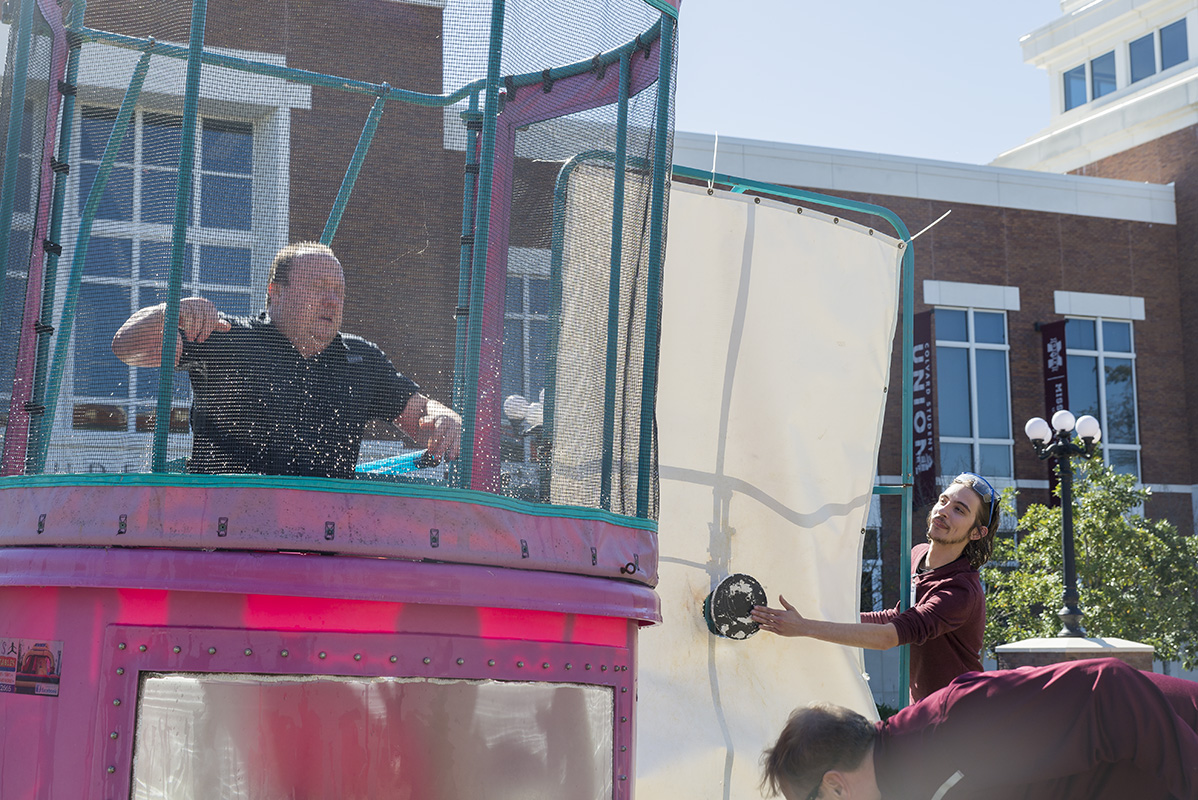 Student dunking teacher