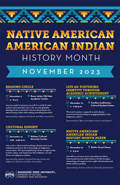 Native American/American Indian History Month activities promotional graphic