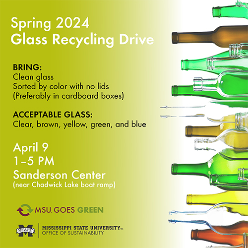 Glass recycling promotional poster