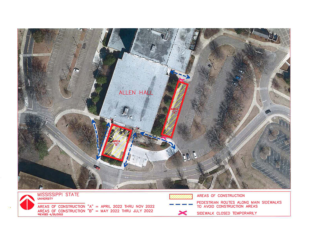 Allen Hall closure map