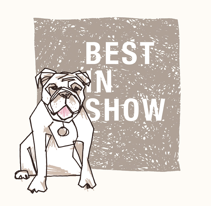 Poster creations in which artists explore the theme of “man’s best friend” are on display through Dec. 2 in the “Best in Show” exhibition at Mississippi State’s Visual Arts Center Gallery. (Graphic by Cassie Hester)