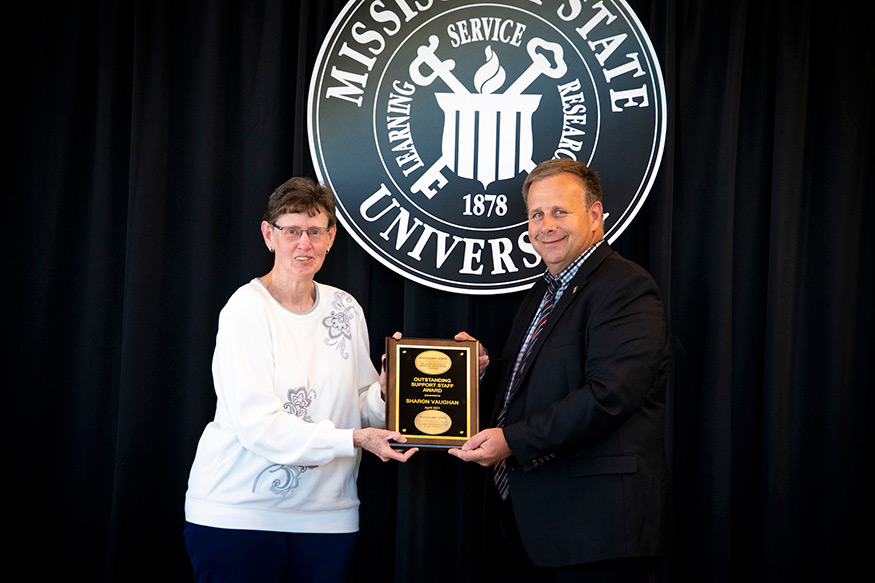 Sharon Vaughan, CALS/MAFES Outstanding Support Staff Award winner, and Scott Willard