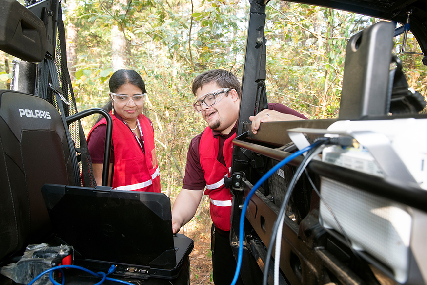 CAVS researchers gather data on the Proving Ground.