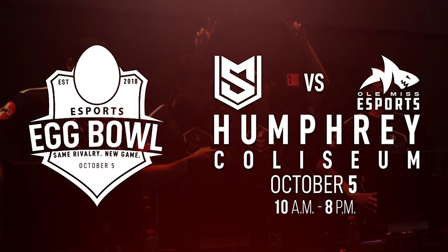 Promotional graphic for the 2019 Esports Egg Bowl