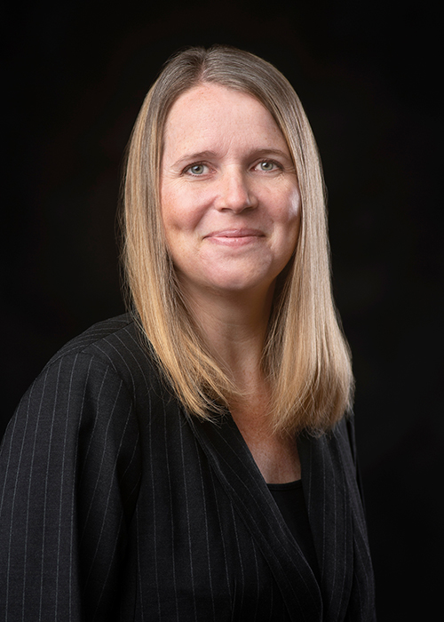 Studio portrait of Kristine Evans