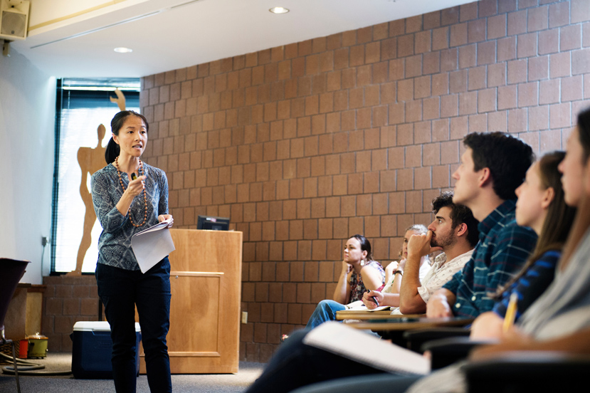 Assistant history professor Muey Saeteurn discusses the global history of rice during “Sharing Experience: Heritage, Home and History,” a recent workshop for students at Mississippi State. (Photo by Megan Bean)