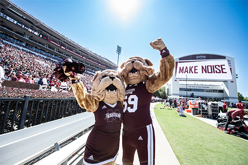 Belle and Bully at MSU Homecoming