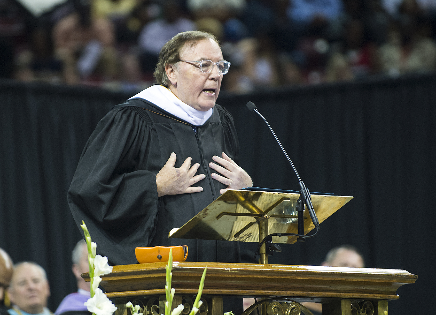 “Please dream big,” international best-selling and award-winning author James Patterson urged the more than 1,300 graduates during Friday’s [Dec. 11] fall commencement ceremonies at Mississippi State University.