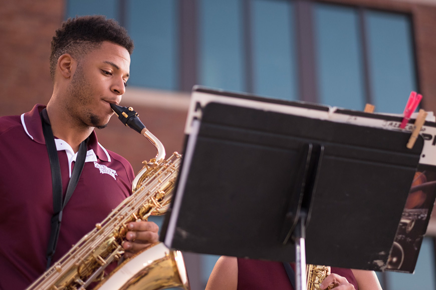 Under the direction of Cliff Taylor, MSU’s Jazz Ensemble presents its fall concert Monday [Nov. 2] in Lee Hall’s Bettersworth Auditorium. (Photo by Megan Bean)