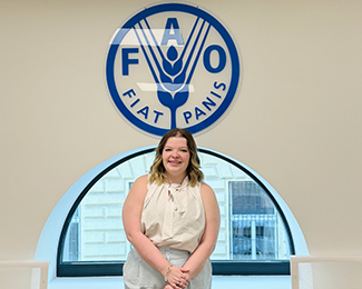 Madison Maglievaz during her summer internship with FAO. 