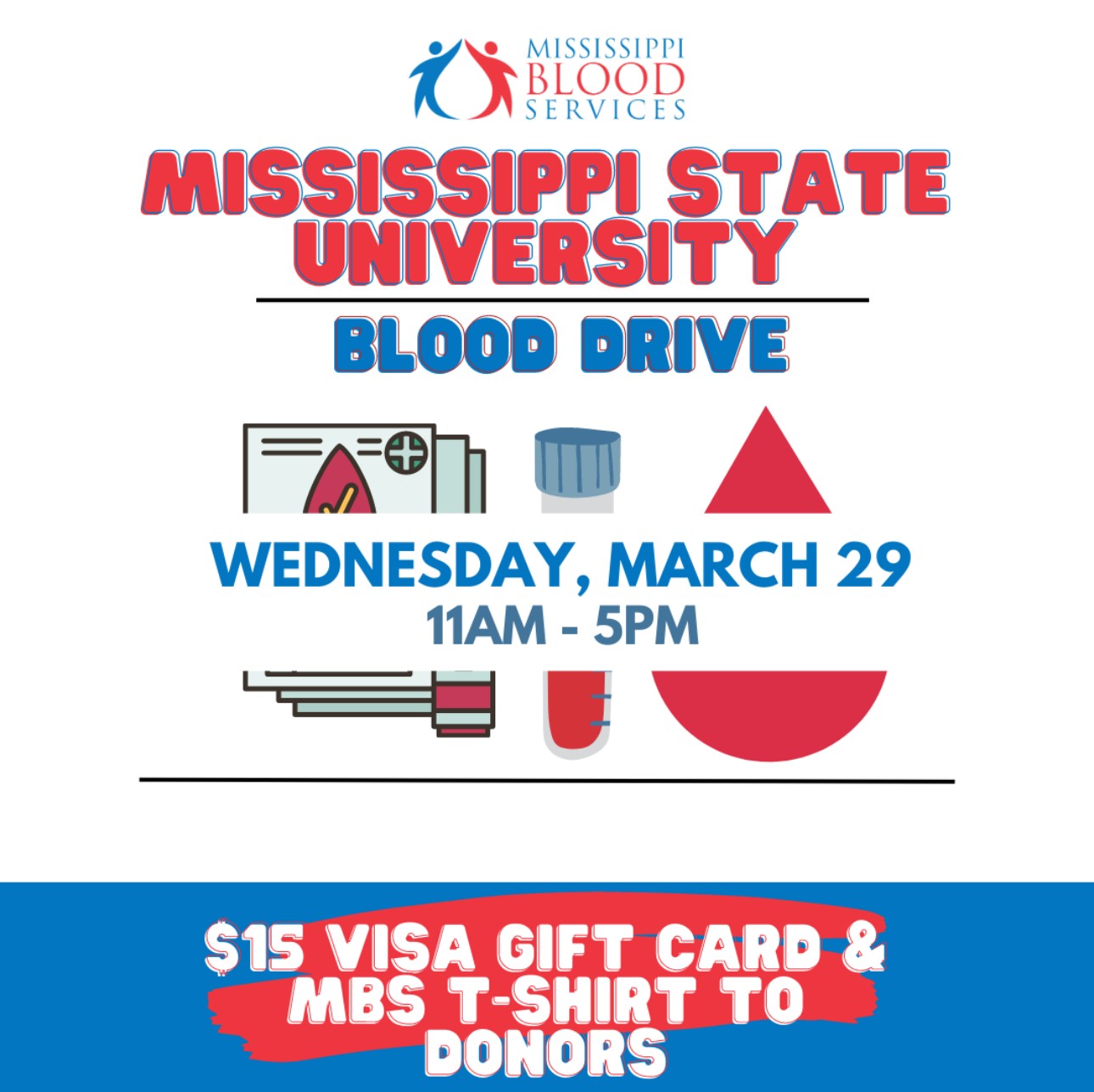 March 29 blood drive promotional graphc