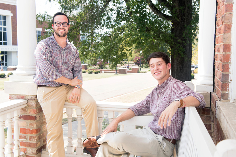 Joseph Metz (left) and Jacob Craig were both recently featured in Jewish Scene magazine. The two MSU students wrote about their experiences growing up Jewish in the Deep South. (Photo by Beth Wynn)