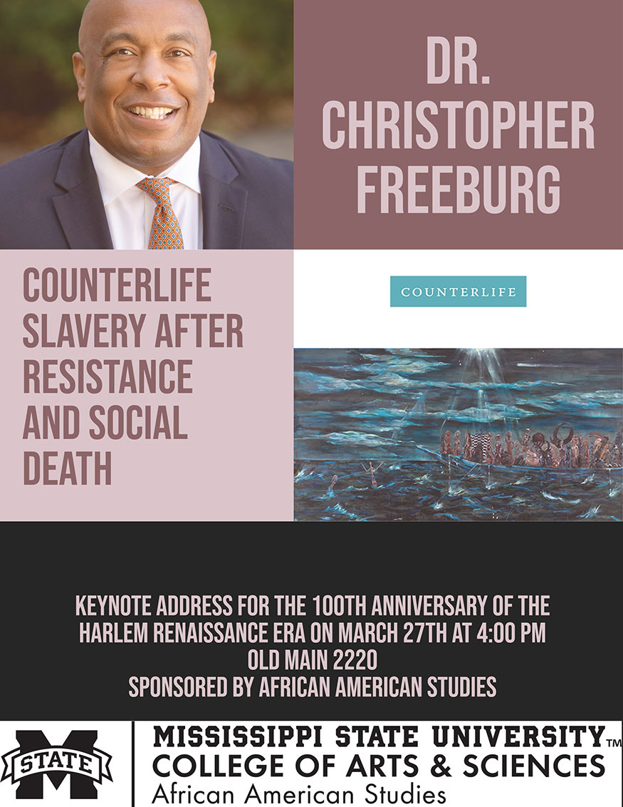 Keynote speaker Dr. Christopher Freeburg promotional poster