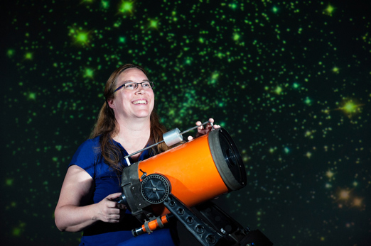 Angelle Tanner will discuss astrophotography using the “Out of this World” exhibit currently on display at MSU’s Mitchell Memorial Library Thursday [Feb. 23]. (Photo by Beth Wynn)