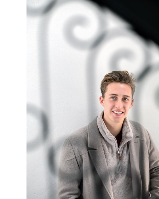 Phillipe Shicker, pictured on a staircase