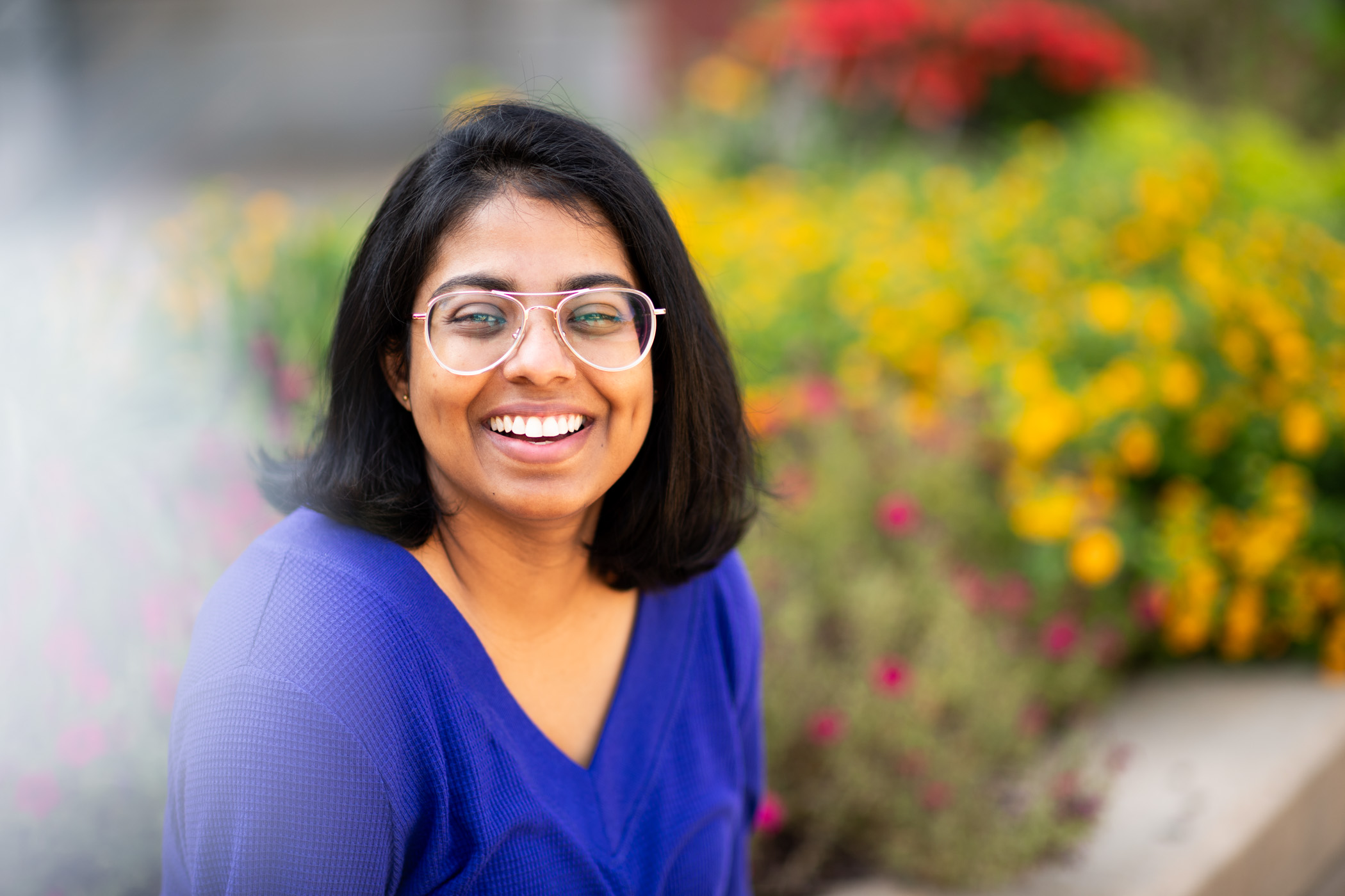 Radha Somarathne, pictured outside on the MSU cmapus