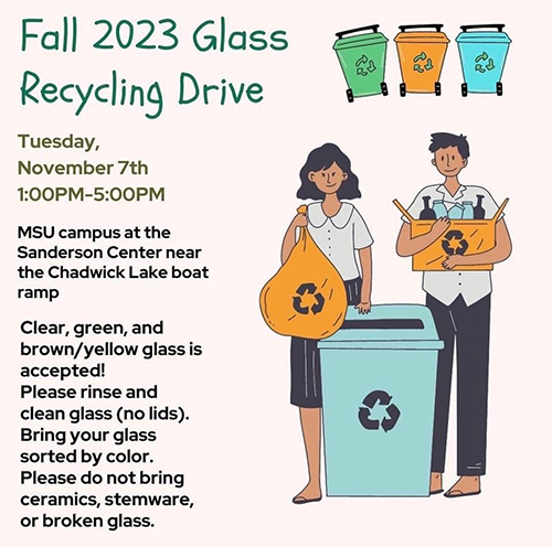 Glass recycling promotional poster