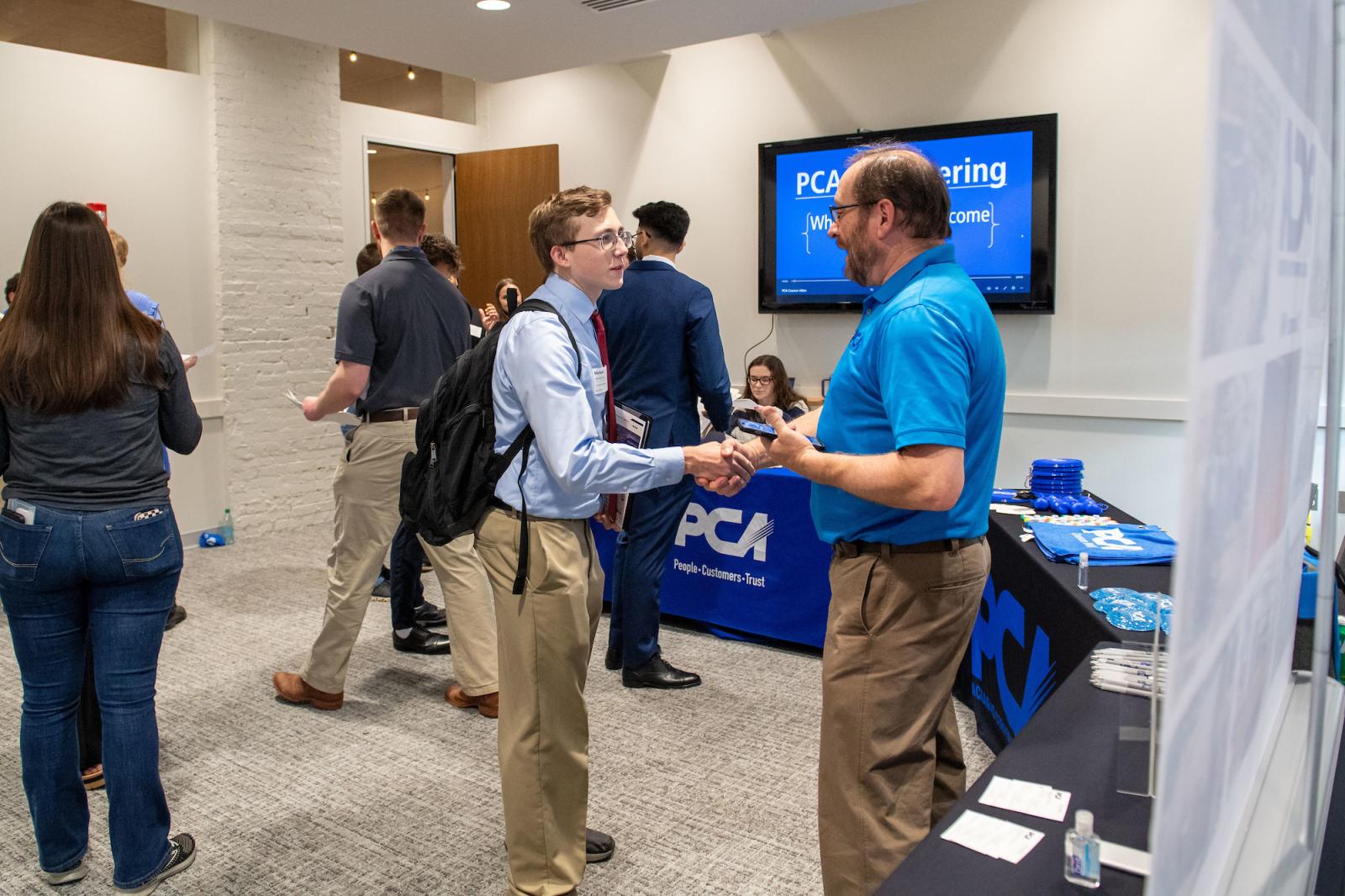 Student interviewing