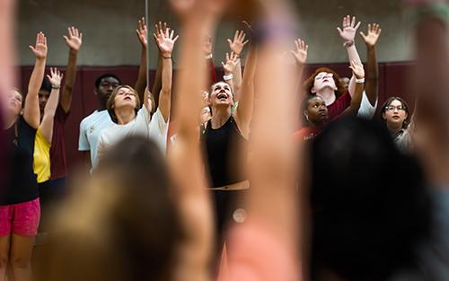 Summer Scholars act during a recent performing arts camp at Mississippi State.