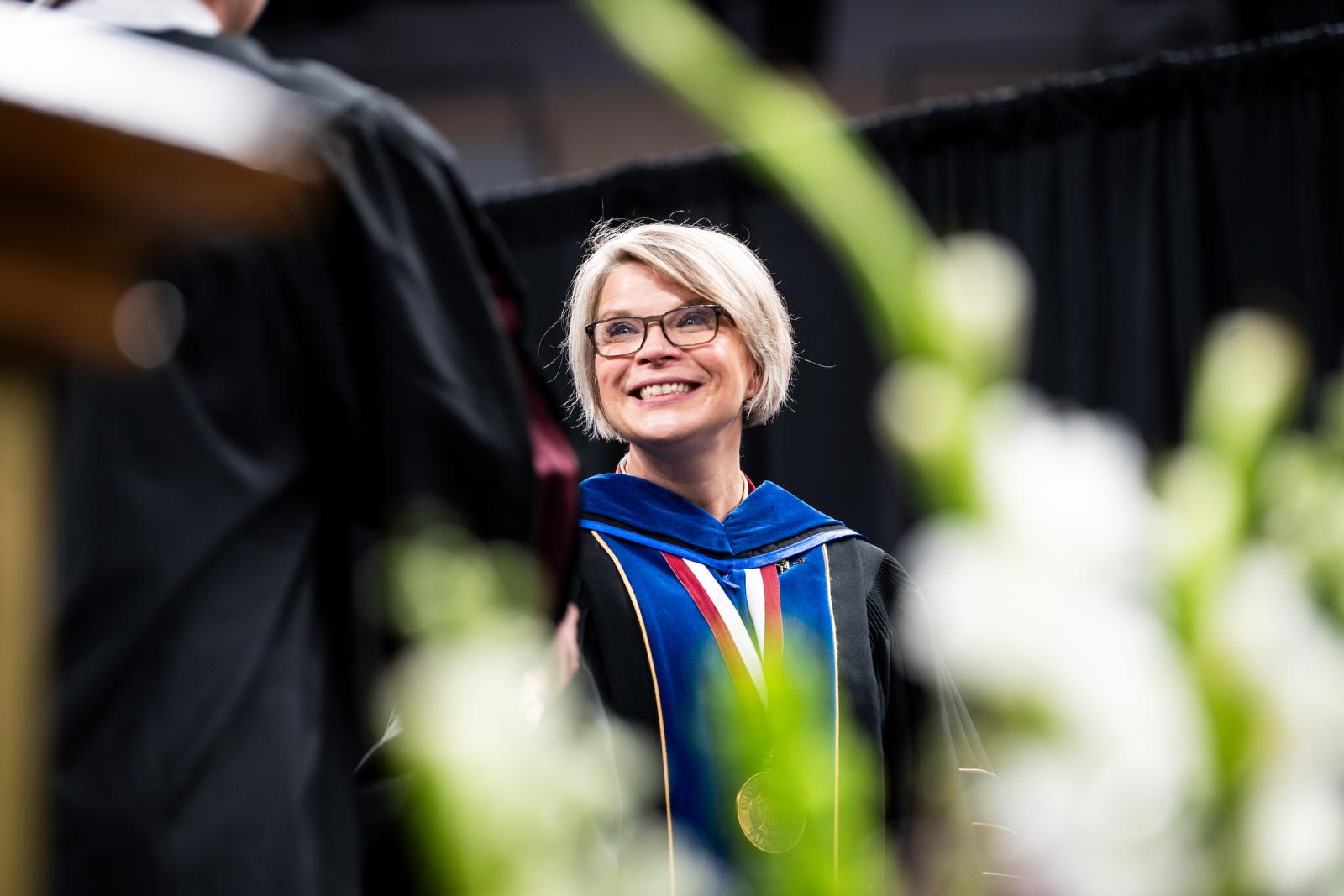 Angi Bourgeois at commencement