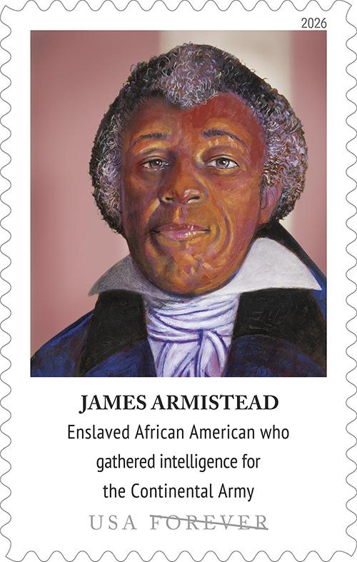 A painting of James Armistead. © 2025 USPS