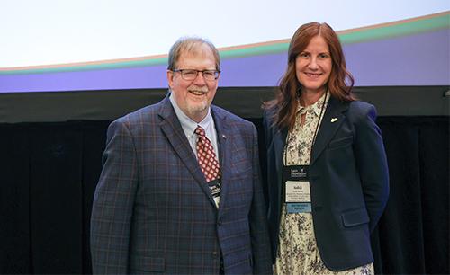 MSU Vice President for the Division of Agriculture, Forestry and Veterinary Medicine Keith Coble pictured with Associate Vice President Ashli Brown during this month’s Farm Foundation Round Table in St. Louis, Missouri.