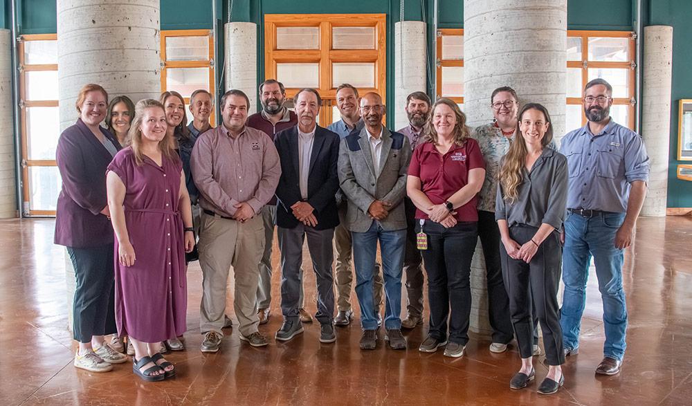 A group photo of 12 faculty members from across MSU’s Division of Agriculture, Forestry and Veterinary Medicine completed DAFVM’s inaugural leadership course during the spring 2026 semester.