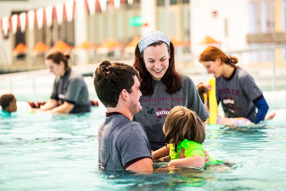 Mississippi State’s Department of Kinesiology offers a fall Adapted Swim Camp Sept. 28-Oct. 2 to teach those with special needs the foundations of swimming and water safety.