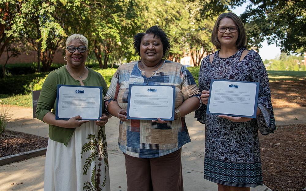 Pictured from left are Mississippi State College of Education staff members Stacy Davis, Theresa Hall-Brown and Elizabeth Carrithers.